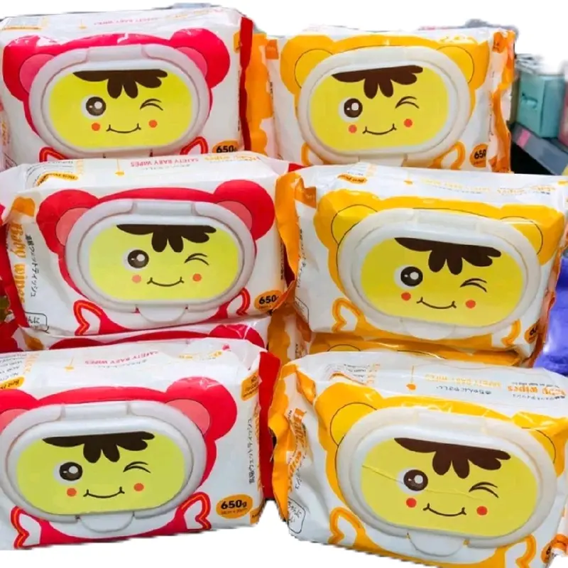 combo 10 gói khăn gấu mã 650gr chỉ 65k Khăn Ướt ba màu