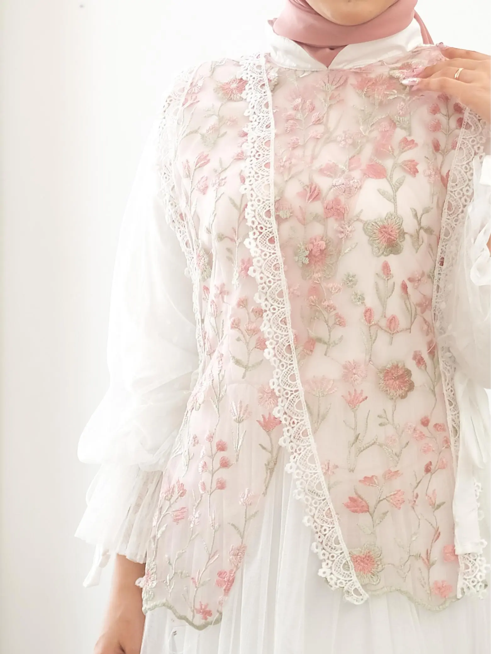 Aaliyah Dress Gaun Lebaran Kondangan Pesta Brukat Gamis Motif Nyaman Mewah Muslim