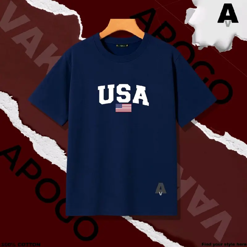APOGO Kaos Distro Lengan Pendek Tag USA Bahan Cotton 20s Bisa COD Paket Jualan Baju 3