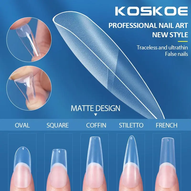 koskoe 120pcs buah cat kuku dorong desain seni kuku palsu ultra-tipis khusus Born Pretty Art Nail-56564/55067/ kuku palsu panjang Extension Polish 2