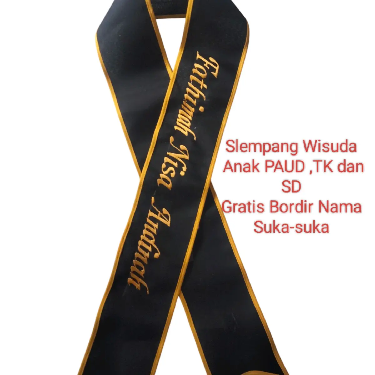 Slempang wisuda anak PAUD / TK / SD Syal Bordir Fashion