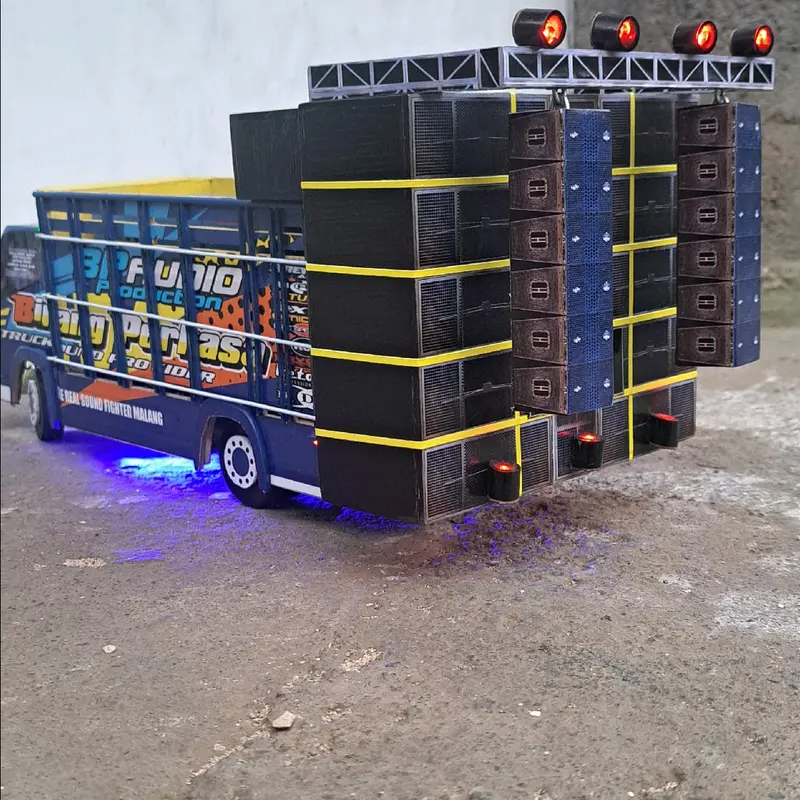 miniatur bp audio full set truk, sound, jenset Lampu 1