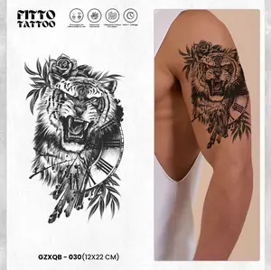 FITTO TATTOO Fanged Animal GZXQB-028 Tato Temporar Semi Permanen 12x22 cm Waterproof Tahan 1-2 Minggu Tidak Luntur Terkena Air dan Sabun