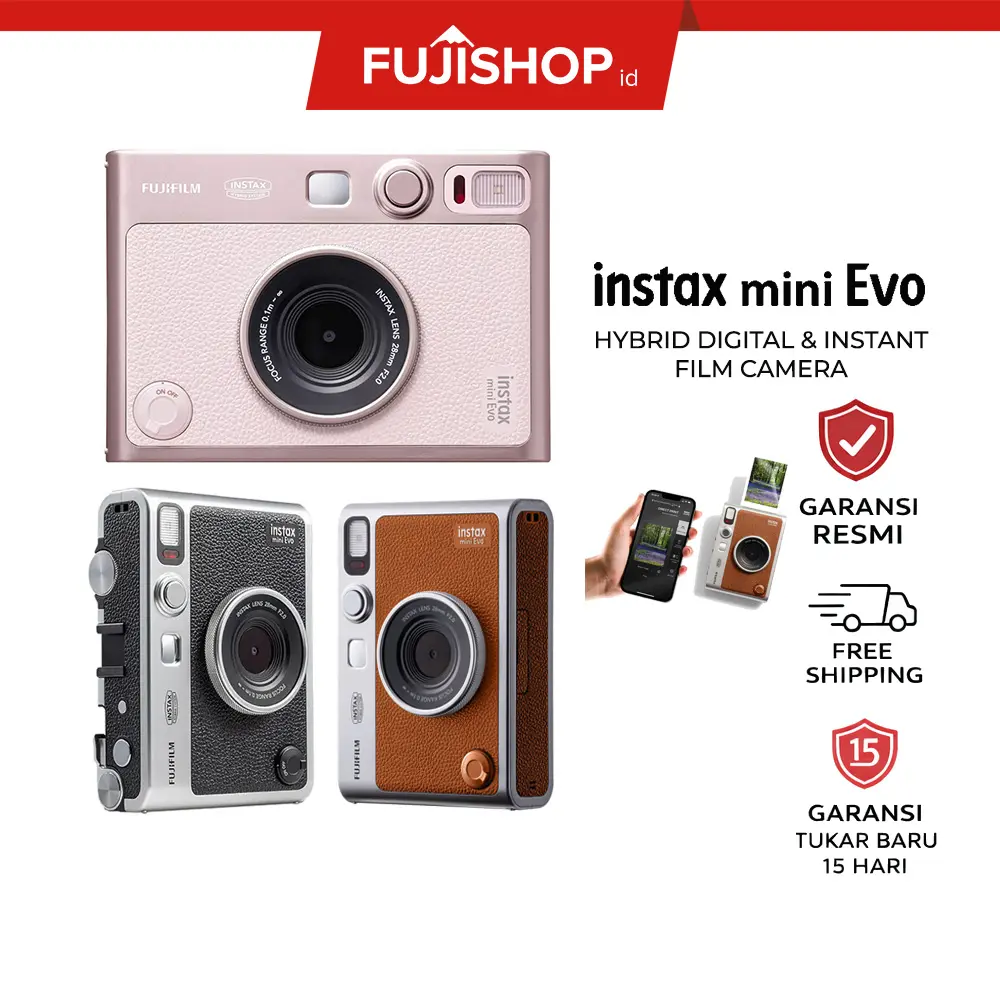 Fujifilm Instax Mini Evo Fujifilm Instax Evo Hybrid Instant Camera Garansi Resmi