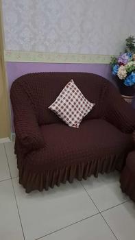 Product Review of Sarung sofa seersucker penuh, sarung penuh, universal, ringkas dan moden, anjal, sarung sofa calar kucing, sarung kusyen, sarung habuk kain rumah, boleh dibasuh mesin, untuk semua musim from N**h 1