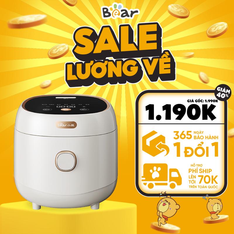 (MELON) Nồi cơm điện 4L Bear DFB-C40K6 | Kèm xửng hấp