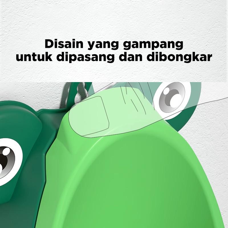 Megam Pispot Tempat Pipis Anak Laki Bentuk Katak Training Potty Toilet Boys Urinal Frog Toilet Training HSB811 4