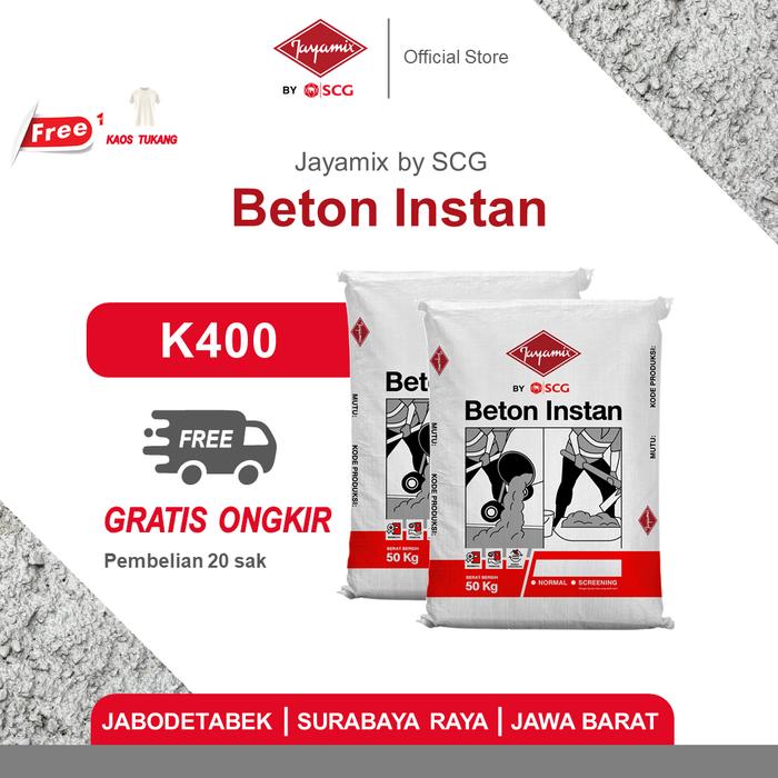 Gambar Jayamix by SCG Beton Instan K400 [20 Zak] - Split 25 mm, JABODETABEK dari Jayamix by SCG Kota Administrasi Jakarta Selatan Tokopedia