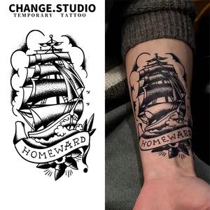 Hình Xăm Tạm Thời, Thiết Kế Cánh Thuyền Đi Nhà, Kéo Dài Trong 15 Ngày, Chống Nước, Chống Ma Sát Miếng Dán Hình Xăm