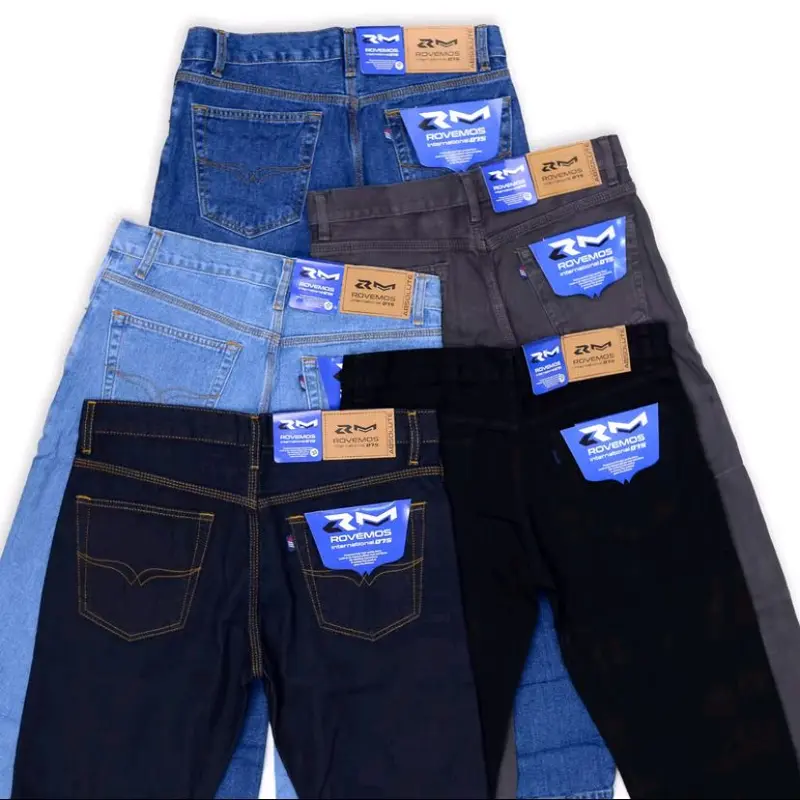 Celana Jeans Jumbo Big Size Panjang Pria ROVEMOS Original Model Standar Reguler Size 39 sampai 44 1
