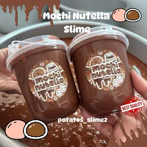 Mochi Nutella Slime Gelas 380ml wangi Coklat texture UNIK MOCHI Patatos Slime