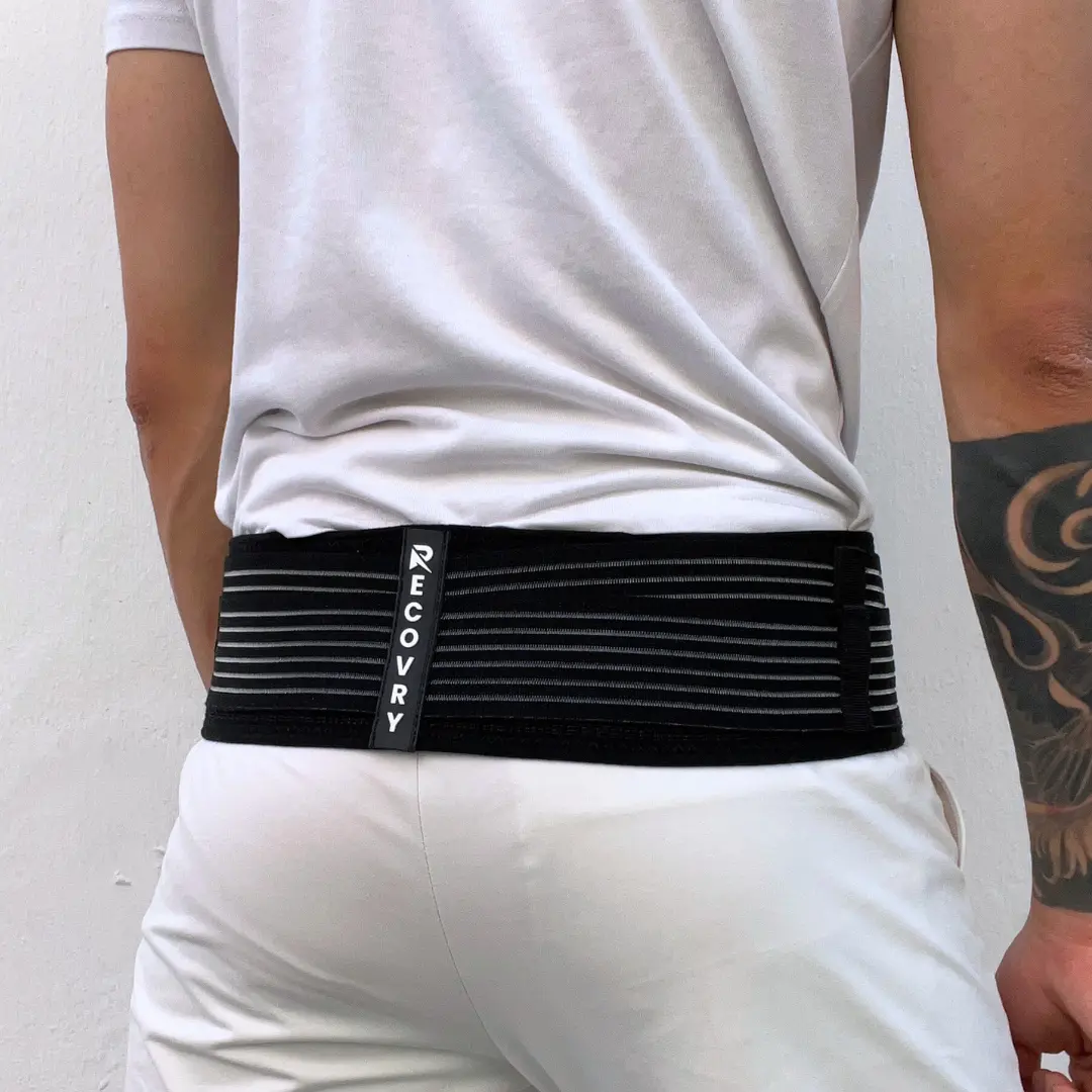 Recovry Belt for effectively relieving lower back pain from sciatica, L4L5 Slipped disc pains, hip pain, pelvis pain, and other lower back related issues.