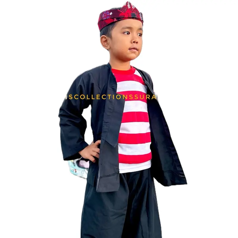 BAJU ADAT PAK SAKERA MADURA / SAKERA MADURA / BAJU SAKERA ANAK / size BAYI, BATITA , BATITA , TK, dan SD (Paket komplit satu set) Fashion Celana Hitam Blazer 0