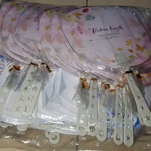 ISI 50 kipas bunga shaby kemasan plastik