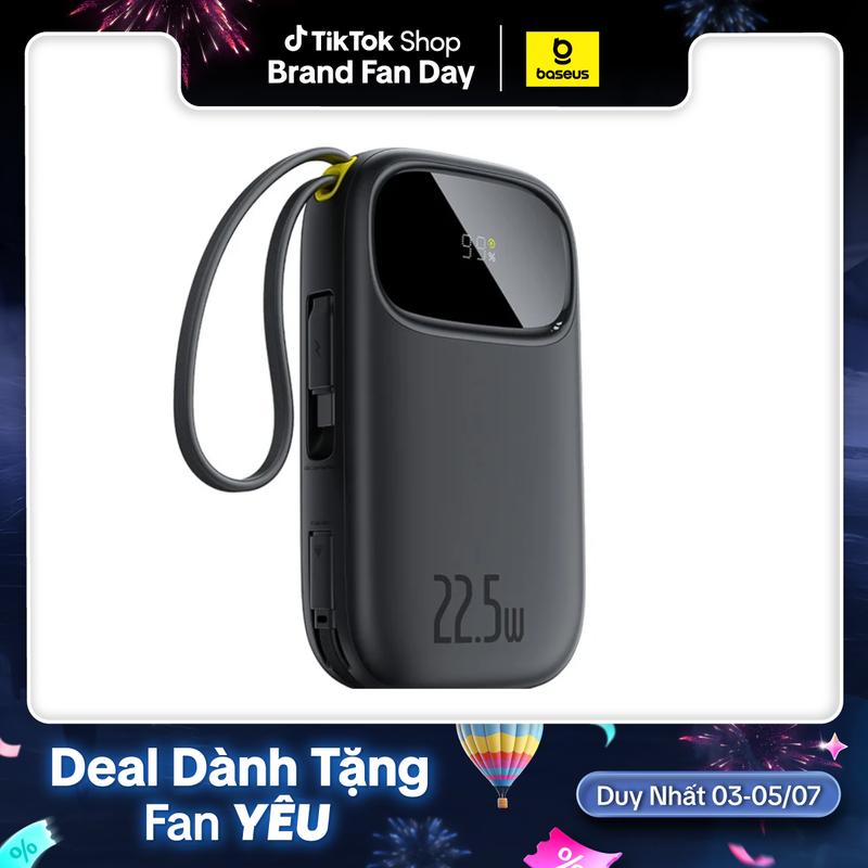 [NEW] Baseus Sạc dự phòng QPow 3 - bản nâng cấp mới kích thước siêu nhỏ với  màn hình kỹ thuật số sạc nhanh
