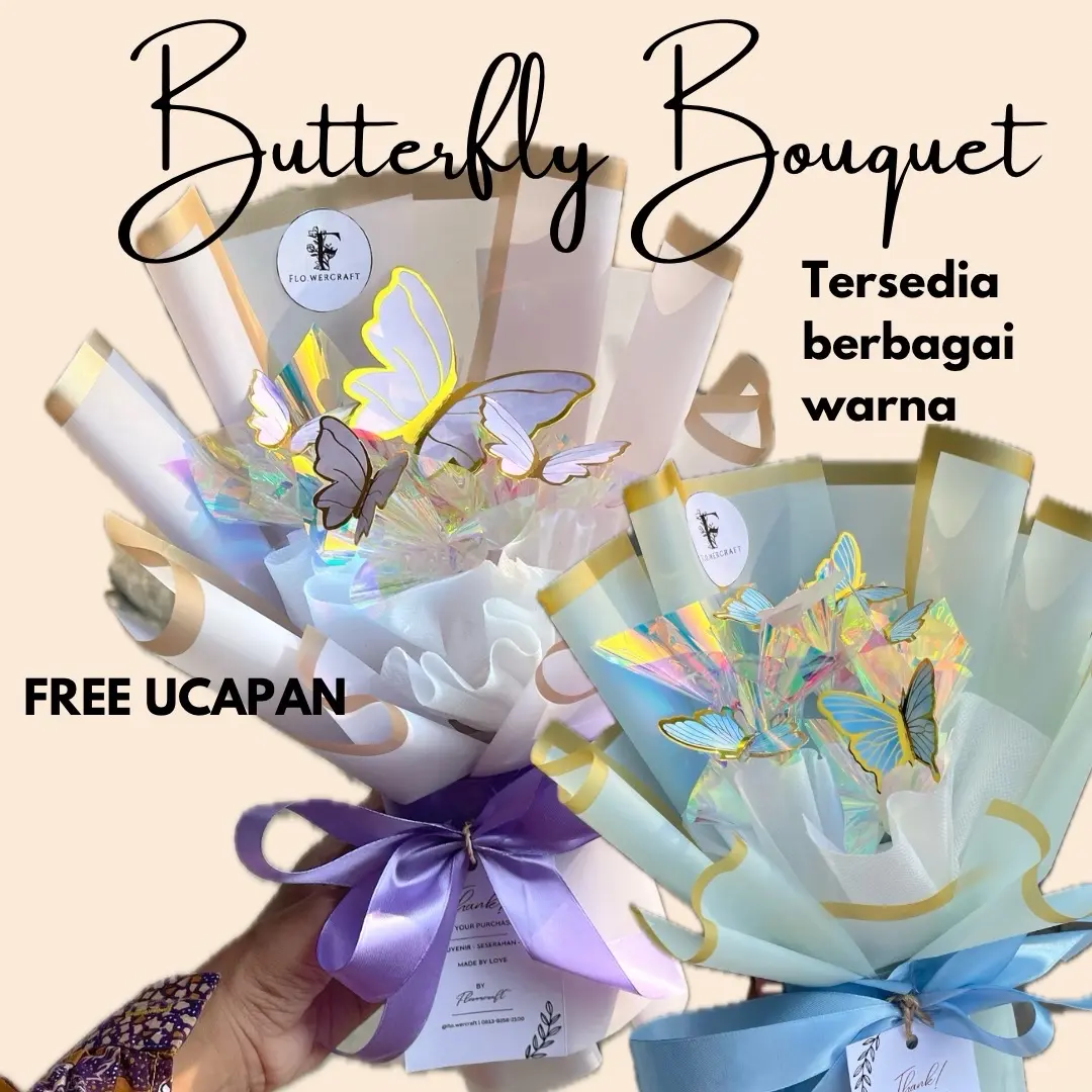 BOUQUET BUTTERFLY / BUKET KUPU KUPU (ukuran S)