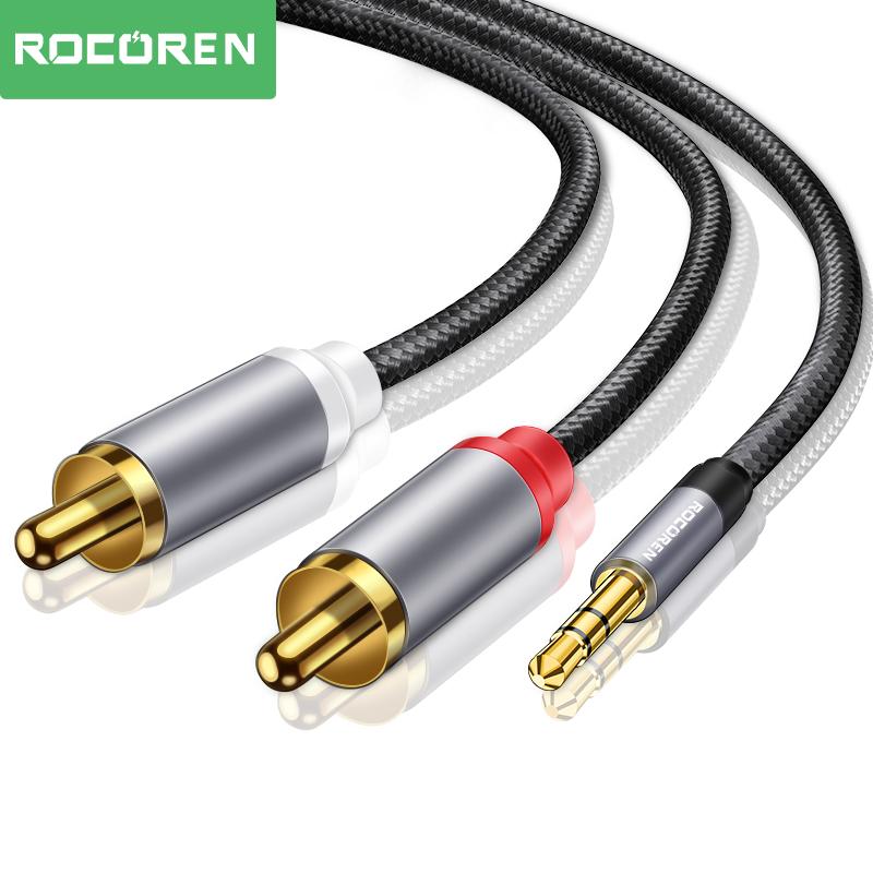 Cáp RCA, Toocki, giắc cắm 3,5 mm đến 2 RCA, cáp Aux, giắc cắm 3,5 mm sang 2RCA,…