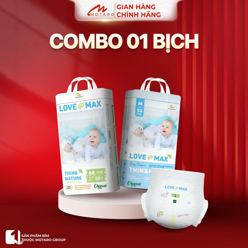 KHÔNG QUÀ AFF 1B LOVEMAXX 1 BỊCH LOVE MAX Tã Bỉm Dán Quần Đai Chun Đệm Mây 50 miếng