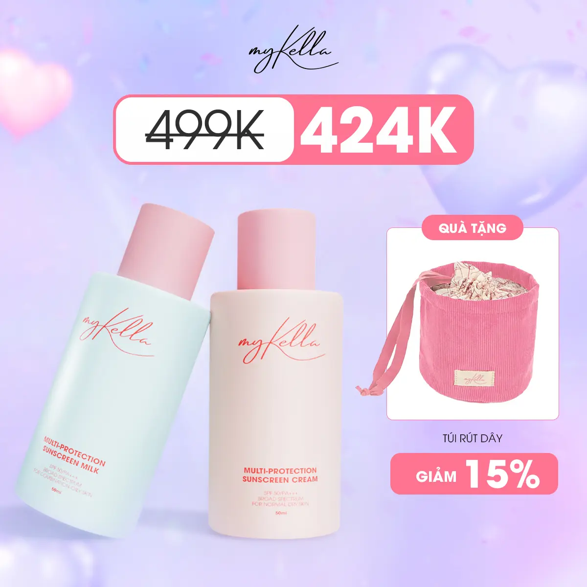 Kem Chống Nắng myKella - Multi Protection Sunscreen Cream 50ml Skincare