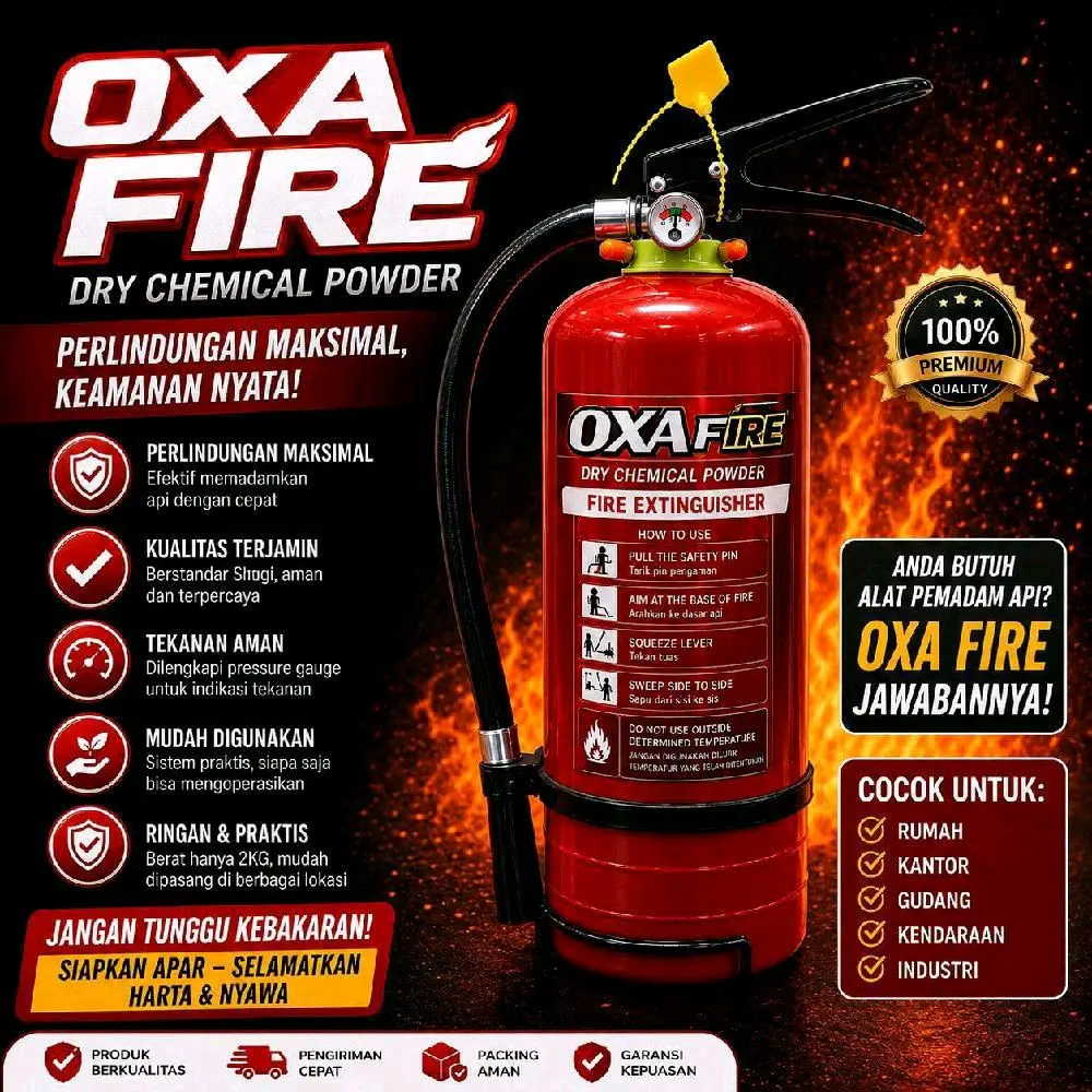 Apar 1kg 2kg 3kg 4kg 5kg 6kg 9kg + Isi Siap Pakai - Alat Pemadam Api Ringan Powder Berkualitas Standar K3