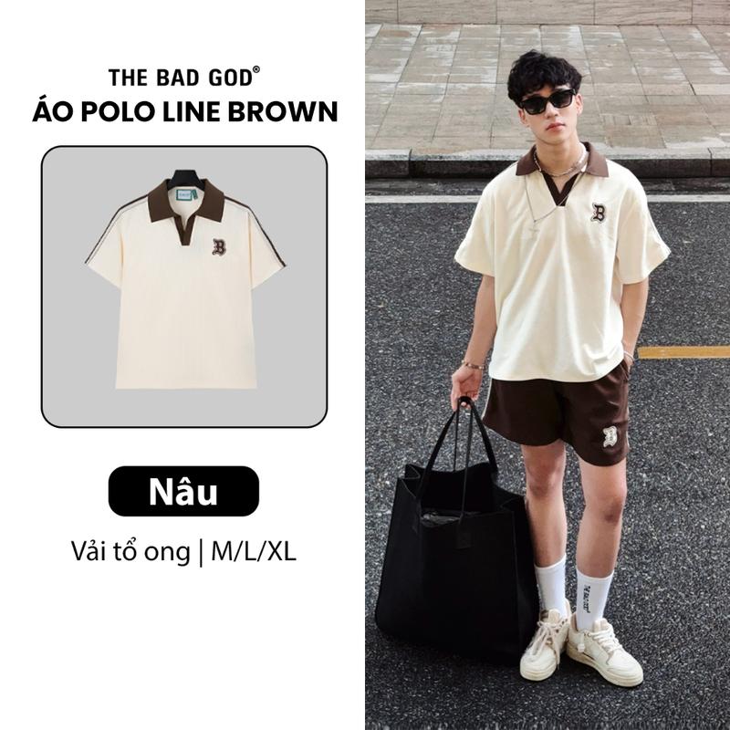  Áo Polo The Bad God Line Brown - Menswear Ong 