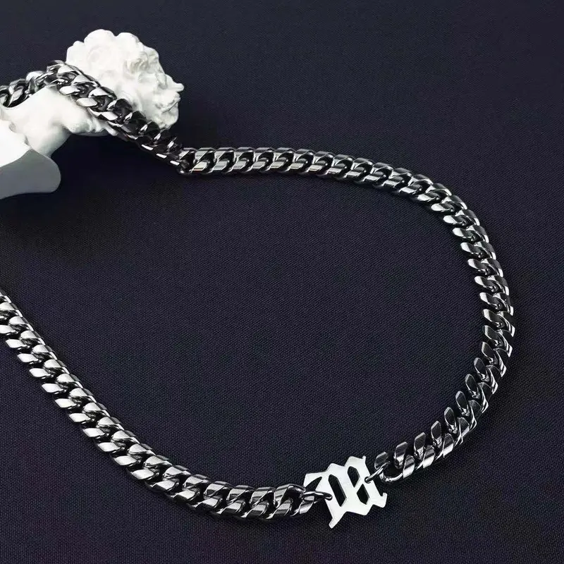 Kalung Ester Pierre HipHop kalung Rantai School Boy Pria Wanita Unisex Titanium Asli 4