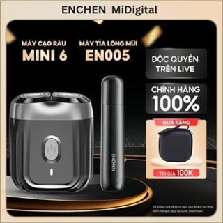   KÈM TỈA MŨI  Máy cạo râu Enchen Mini 6 lưỡi dao kép mỏng chống nước IPX7 ,pin sử dụng đến 2 tháng. 