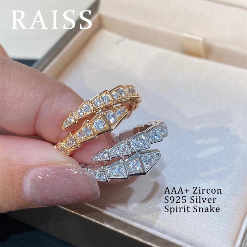  Nhẫn Rắn Zirconia Giả Màu Vàng Kim Chất Liệu Titan Và Thép Không Gỉ Kim Cương Giả AAA + Thiết Kế Hình Khối Dành Cho Nữ 