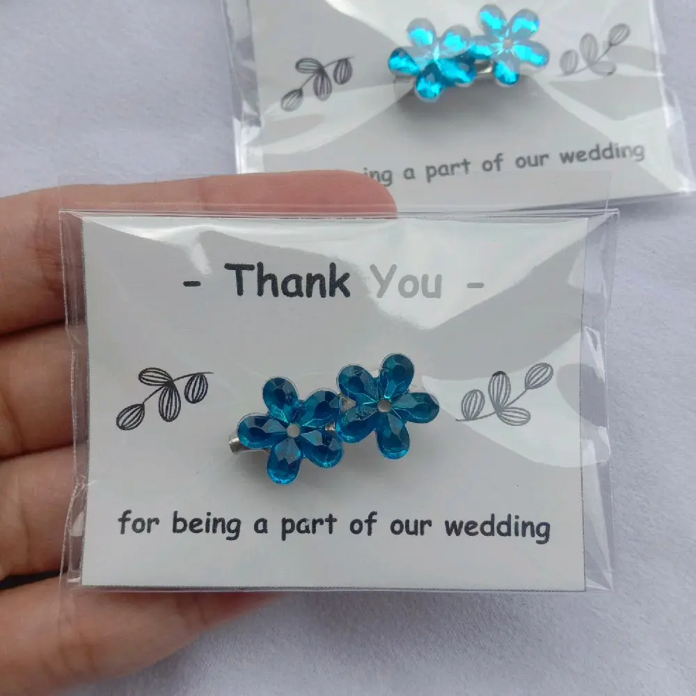 Bross Souvenir Pernikahan Isi 50 pcs dengan Kartu Gratis - Aksesoris Bros Clips