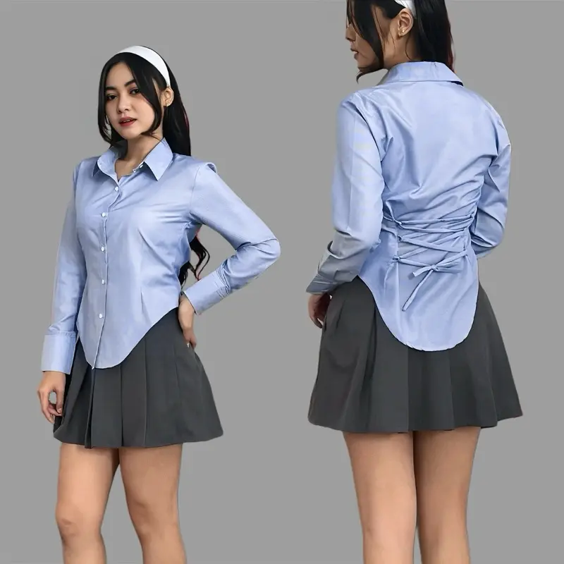 Selena Fitted Shirt | Shirt Wanita Ngantor | Atasan Wanita Kemeja | Kemeja Fitted Cewek 1