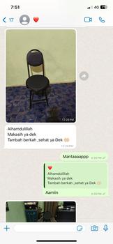 Product Review of Mee Do Kursi Lipat Sholat Shalat Bangku Lipat Folding Chair Travel Kayu Chairs Furniture Sandaran from p**1 0