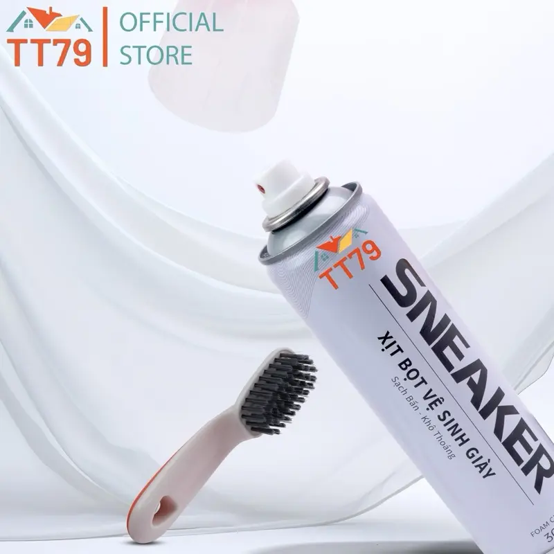 Combo 3 Chai Xịt Tạo Bọt Vệ Sinh Giày Sneaker Cao Cấp Tặng Kèm Bàn Chải Đa Năng - 3