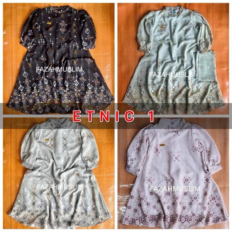 Gamis set hijab anak bahan ceruti. Baju muslim anak. Set hijab anak Ceruty Nyaman Motif Cantik Panjang Syari Cewek Dress 5
