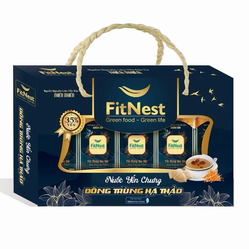 [Hộp 6 lọ] FitNest Yến Chưng Đông Trùng Hạ Thảo 770mg Yến Tươi - 150ml/lọ – Bổ Sung Sức Khỏe