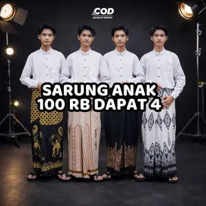 100 RIBU DAPAT 4 SARUNG ANAK UMUR (5-15 TAHUN) EXCLUSIVE SARUNG ANAK LAKI-LAKI JUNIOR (TERMURAH) - SARUNG PRINTING ANAK COWOK MUSLIM - BAHAN HALUS LEMBUT