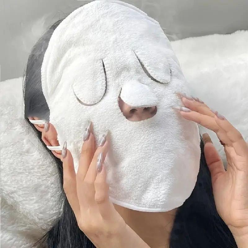 2 Chiếc Khăn Chườm Nóng Mặt 2 Lớp Dày Dặn SPA Dưỡng Ẩm Trẻ Hóa Chăm Sóc Da Khăn…