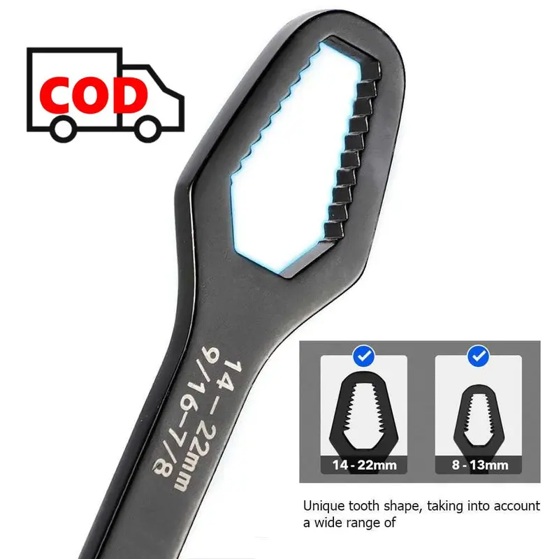 Kunci Pas Inggris Set Multifungsi Serbaguna Sepeda Mobil 14-22mm dan 8-13mm Wrench Spanner 7