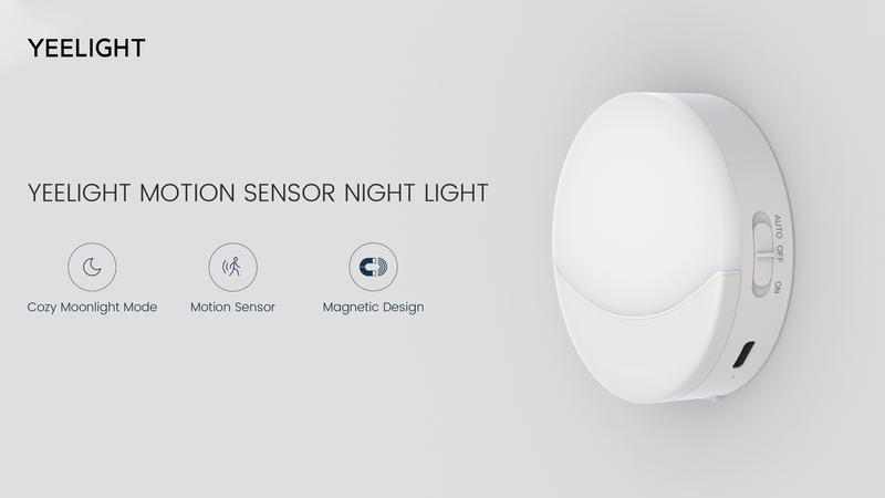 Product Introduction of Global Version Yeelight Motion Sensor Night Light USB Rechargeable Body Sensor 3000K Gclightingbathsolutionsg Cozy Moonlight Mode Magnetic Design Smart Home Lamp 18