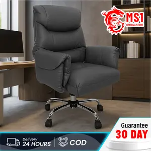 MS1 - Kursi Kantor Ergonomis Sandaran Adjustable & Foam Tebal Reclining 360° Roda Nylon Adjustable