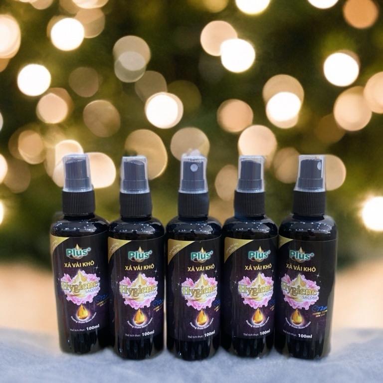  Combo 5 chai xịt vải khô Hygiene sacom 100ml dạng xịt tiện lợi mùi hương thơm hương nước hoa dịu nhẹ lưu hương tới 72 giờ 