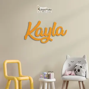 (HARGA PER HURUF) Kreasikayukuu Order custom tulisan bahan plywood 5-9mm kayu aestetik