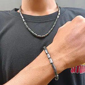 Kalung & Gelang Bio Magnetic Terapi Kesehatan Pria & Wanita Nempel Magnet & Besi Cocok Untuk Pria & Wanita Original Bio Energy Fengshui bracelets 1 set