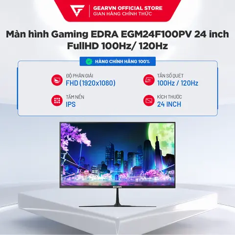 Màn hình phổ thông viền mỏng E-DRA EGM24F120H24 inch IPS 120Hz BH 24 tháng