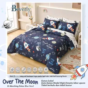 Inesprei -  Sprei Motif Over the MoonKatun King Size Bantal Bedding kids Karet Tali Guling Sarung