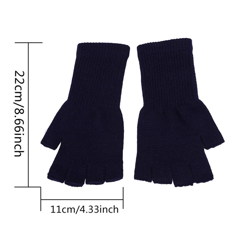 Product Introduction of Sports Gloves Knitted Extended Wrist Half Finger Gloves  [OUTU] 17