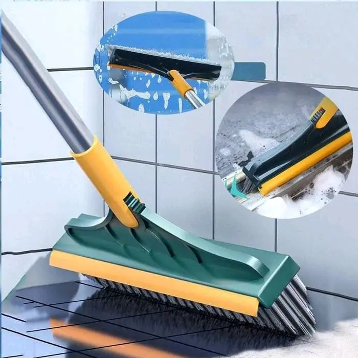 Sikat sapu 2in1 - sikat pembersih lantai kamar mandi Brush Karet Stainless