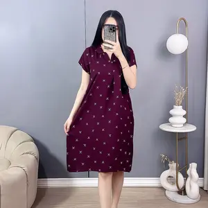 Daster Motif Busui Friendly Daster Style Korea Kekinian Resleting Depan Dress Pita Rayon Viscose diamon premium kekinian remaja masa kini Midi Selutut Nyaman Tidur Katun Kain Pendek Kimono Bumil