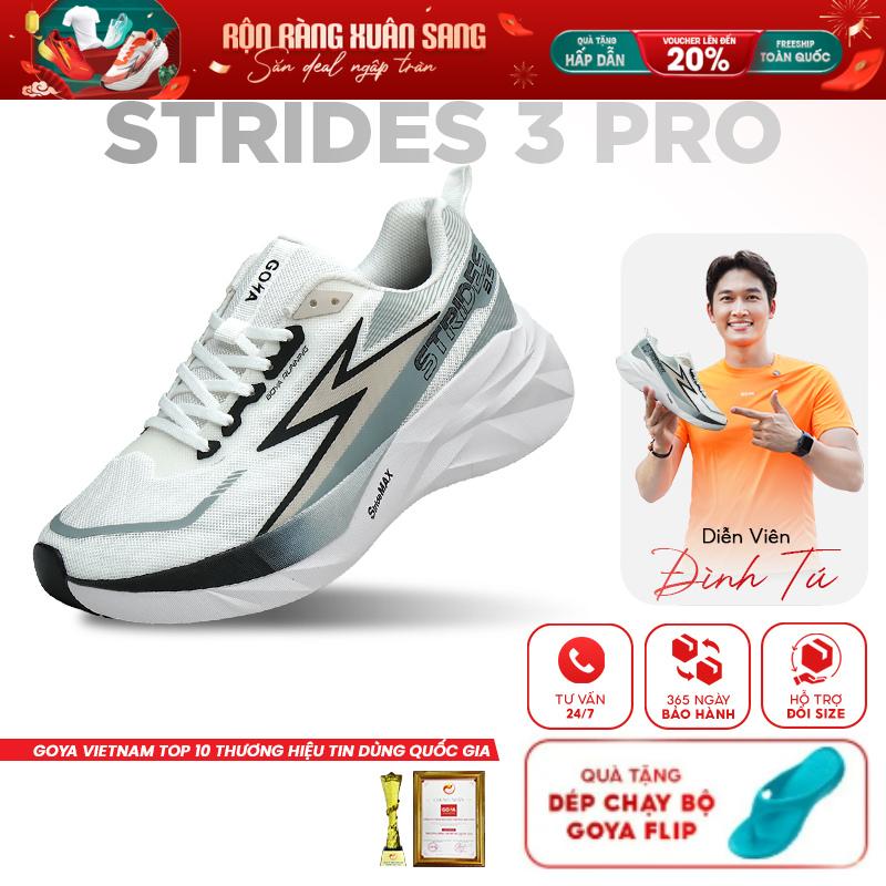   MỚI  Giày Thể Thao Chạy Bộ Goya Strides 3 Pro Năm 2025 - Upper Bền Êm Thoáng Khí Hơn Công Nghệ X2 Strides Max Phù Hợp Cho Nam Nữ Đi Bộ Sneaker Tập Chạy Bộ Tập Thể Dục 