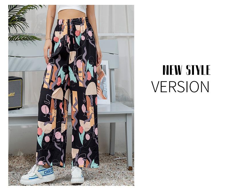 Product Introduction of fat Women pants casual high waist wide leg comfortable plus size loose pants counter quality brand Fit Trouser Womenswear Bottom Soft Belt Day Elastic Lingerie 14