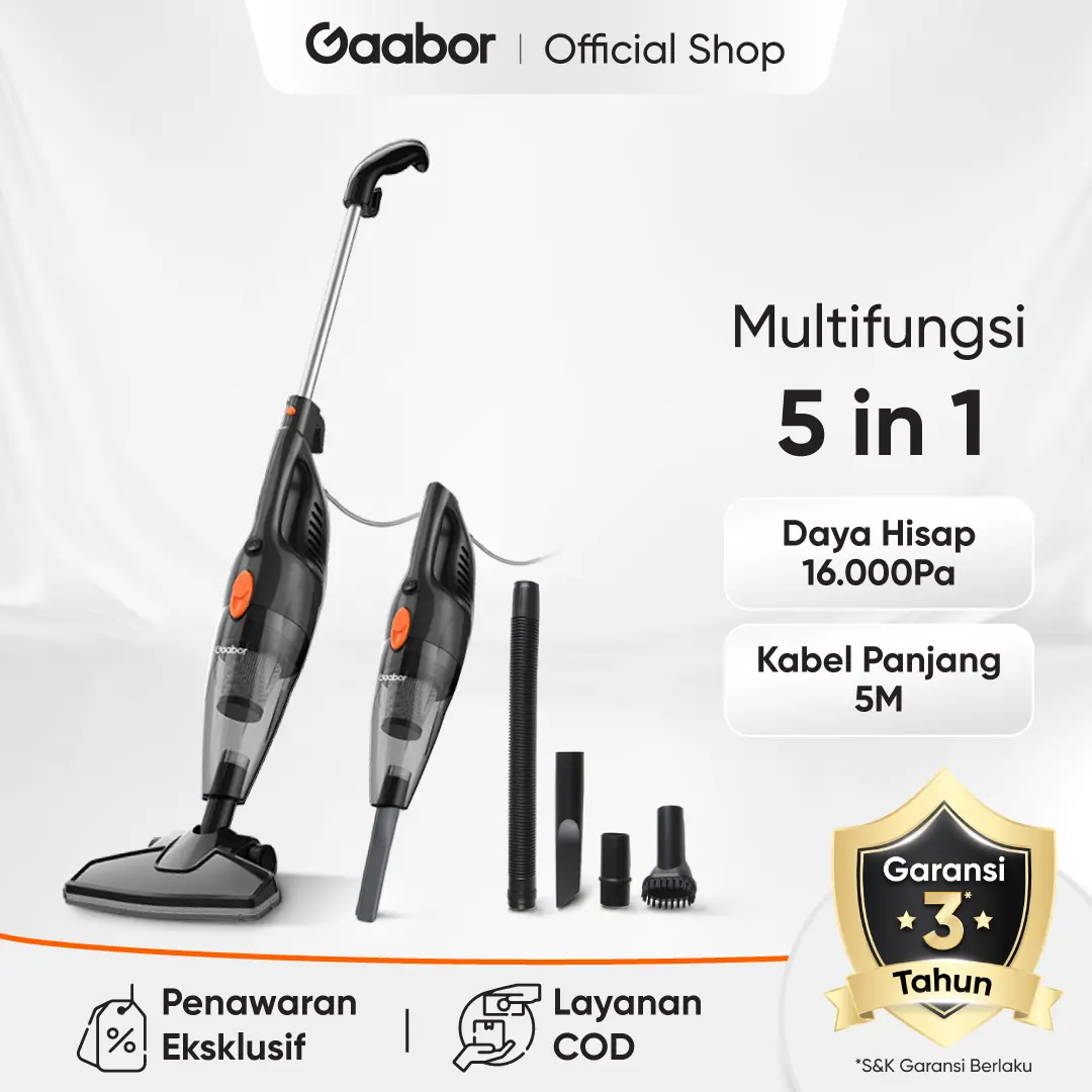 [Exclusive Payday Sale] Gaabor Vacuum Cleaner Kapasitas 1.5 Liter Penyedot Debu / GVCW-M15A